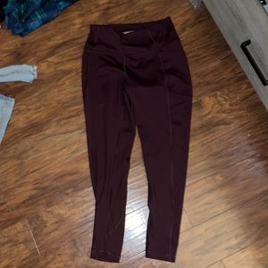 maroon leggings